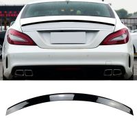 สำหรับ Benz CLS Class C218 2011-2017 CLS260300 AMG ด้านหลังสปอยเลอร์ Wing Glossy Black Tailgate ฝาปิด Decklid Splitter Lip