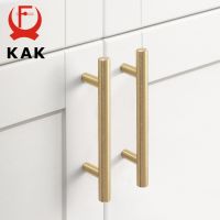 KAK 20pcs Brushed Gold Kitchen Handle Stainless Steel T Bar Door Pull 76mm 96mm Cabinet Knobs and Handles Black Furniture Handle Door Hardware