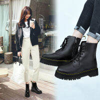 QBELY Doc ผู้หญิงบู๊ทส์แพลตฟอร์ม Martens รองเท้าผู้หญิงหนังขนสัตว์ฤดูหนาวรองเท้าฤดูหนาวที่อบอุ่นผู้หญิงผู้หญิงขนาดบวกรองเท้า 2020 นักออกแบบ