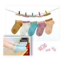 5 Pairs 1-12Y Summer Girl Socks Soft Breathable Children Tube Socks Letter Cotton Transparent Mesh Kid Sock Princess Accessories