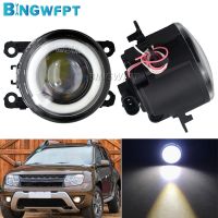 BINGWFPT For Renault Duster Closed Off-Road Vehicle 2012 2013 2014 Fog Light Angel Eye DRL Car H11 LED 12V Fog Lamp Assembly