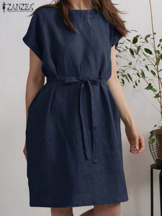 jeansame-dress-zanzea-summer-women-elegant-ol-work-sundress-robe-femme-belted-casual-loose-vestido-kaftan-short-sleeve-solid-knee-length-dress