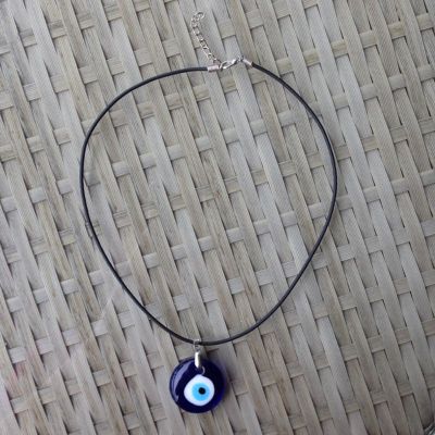 ARIN Turkish Evil Eye Protection Blue Eyes Glass Charm Pendant Necklace