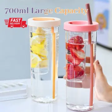 280 ML Large Capacity Milk Water Cup with Lids and Straws,Cold Drink  Tumblers Summer Party Cups for Baby Kids