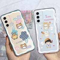 เคสโทรศัพท์ KONSMART สำหรับ Samsung Galaxy A54 A24 A34 A14 LTE A13 A13 Lite A33 A53 A73 5G ใหม่ล่าสุด2023น่ารักเด็กผู้หญิงและลูกแมวกรอบโทรศัพท์เทอร์โม TPU นิ่มโปร่งใสสำหรับ Samsung A04 A04e A04s A03 A23 A52s A52 A32 A22 A42 a12 A71 A51