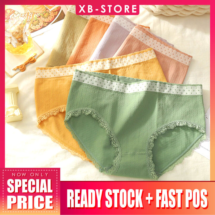 Women Sexy Lace Panties Seamless Cotton Breathable Panty Briefs