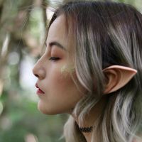 （NEW）1คู่ปาร์ตี้ฮาโลวีน Elven Elf Ears อะนิเมะ Fairy COSPLAY เครื่องแต่งกาย Vampire Latex Ears Photo Props 2023