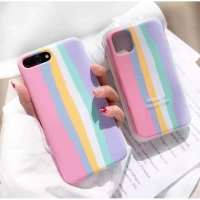 เคสสายรุ้ง สีชมพู Case Samsung Note20 Note20Ultra Note10Lite Note10Plus S10Plus Note9 S20FE A51 A71 Note8 A7 2018 S21 S21 PLUS S21 ULREA NOTE 20 NOTE 20 ULREA เคสนิ่