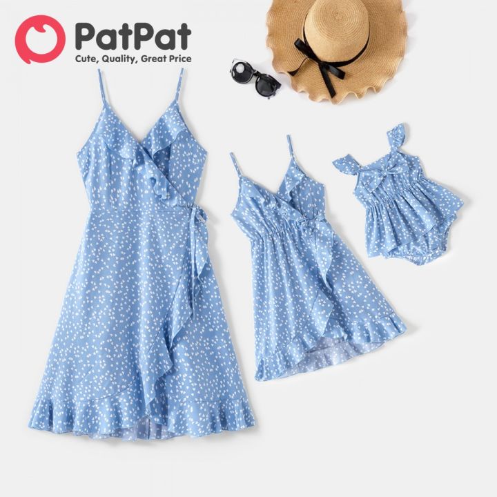 PatPat Family Trang Phục Phù Hợp Với Gia Đình Váy Quấn Xếp Nếp Cổ ...