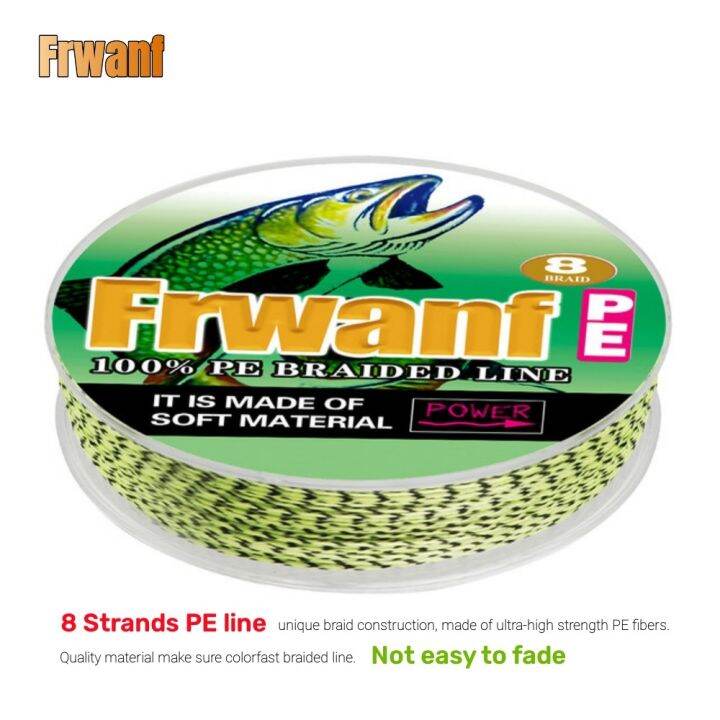 frwanf-30-50ม-130-300lb-เอ็นตกปลาน้ำเค็มทำจาก-pe-ถัก8เส้นตะขอเสริมเส้นเหยื่อลากเบ็ด-diy