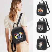 Friends Printed Women Backpack Teenager Girl Small School Bag College Mini Knapsack 2023 Trend Lady Girls Back Pack Friends Gift 【AUG】