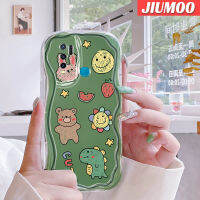 JIUMOO เคสสำหรับ VIVO Y30เคส Y50 Y30i ลายตัวการ์ตูนน่ารักเคสเนื้อครีมนิ่มกันกระแทกเคสโทรศัพท์โปร่งใส TPU ซิลิกาแบบใสเจลป้องกันการตกหล่นฝาครอบป้องกันเลนส์กล้องถ่ายรูป