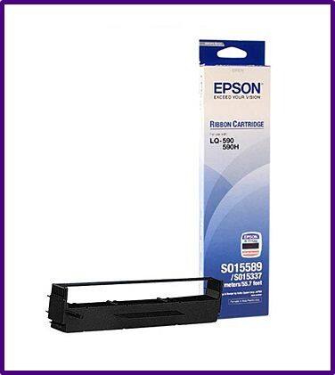 ตลับผ้าหมึกปริ้นเตอร์-epson-s015589-lq-590-5กล่องของแท้100-ราคาพิเศษ-สำหรับปริ้นเตอร์รุ่น-epson-lq-590