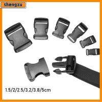 SHENGZU 2/5/10/20/30 pcs คุณภาพสูง ฮาร์ดแวร์ Dual สายรัดกระเป๋า ล็อคสร้อยข้อมือ Paracord อะไหล่เข็มขัดเป้ หัวเข็มขัดโค้ง หัวเข็มขัดด้านข้าง