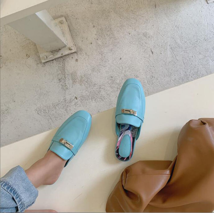 Half Slippers Female Summer Shoes Leisure Flats Slippers Sandals