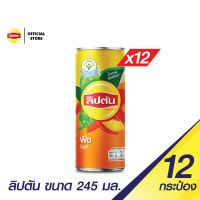 [แพ็ค 12] ลิปตัน พีช กระป๋อง ขนาด 245 มล. (PepsiCo)