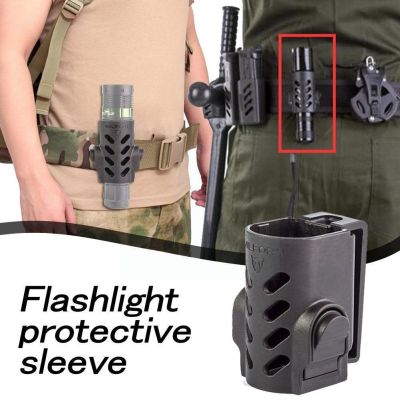 【CW】 Lighting Tactical Rotatable Flashlight Torch Durable Cover Hunting Acce E0T1