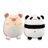 Pink Stuffed Panda Pig Toy Sleeping Doll Pillow Home Gift Decoration Birthday