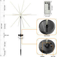 พลังงานแสงอาทิตย์ดอกไม้ไฟ Starburst ไฟกันน้ำฝนดาวตก Fairy ไฟกลางแจ้ง Starburst Light พร้อม Remote Christmas Party Decor
