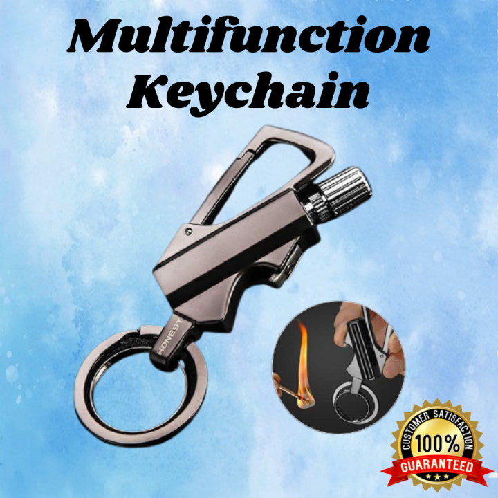 2020 UPDATED VERSION KEYCHAIN BOTTLE OPENER WITH FLINT METAL MATCHSTICK