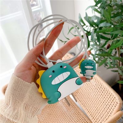2pcsset Charger Protector Cute Cartoon Soft Silicone Cord Protector Charging Cable Cover for 1212pro12promax Charger