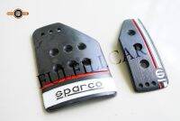 ชุดแป้นเหยียบคันเร่ง Sparco สีดำ Brake Pedal Pad 2ชิ้น สำหรับรถออโต้AT