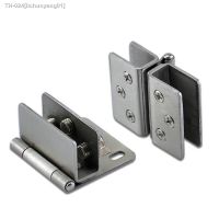 ﹍ 1 Pcs Free Opening Stainless Steel Glass Furniture Hardware Hinge Glass Door Accessories Hinge Chain Wine Glass Door Hinge