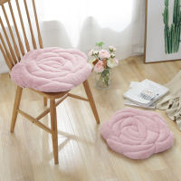 【❉HOT SALE❉】 kaizhu Creative 3d Rose Faux หมอนขนสัตว์เบาะเก้าอี้ที่นั่งเบาะสำนักงานบ้านโซฟาบาร์หมอนอิงเบาะรองนั่ง