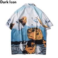 เสื้อเชิ้ตแขนสั้นพิมพ์ลาย Dark Icon Light สําหรับผู้ชายผู้หญิง