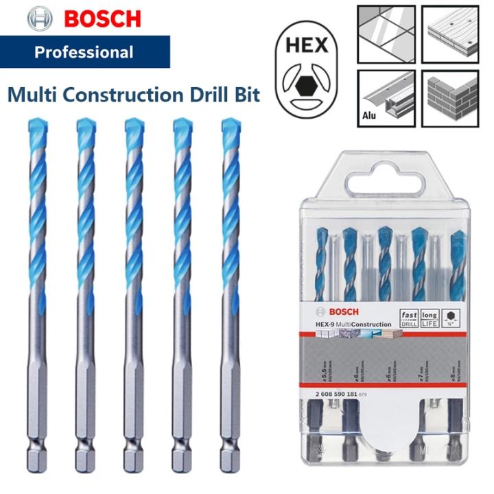 Bosch Hex-9 Multi Construction Drill Bits Masonry Concrete Wood Ceramic  Tile Drill Bit Multi-Function Alloy Triangle Drill Bit | Lazada Ph