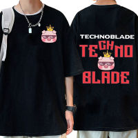 Technoblade Merch Print Tshirt Mens Soft Pure Cotton Shortsleeved Tshirts Gildan Spot 100% Cotton