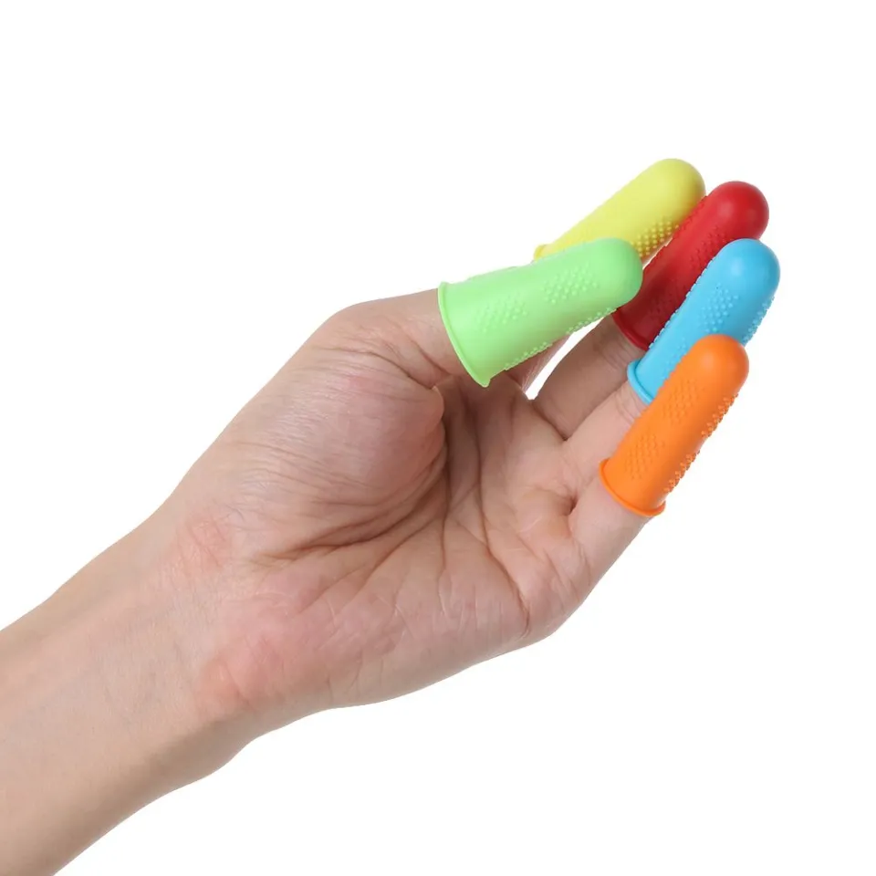 3pcs/6pcs-Set Of Silicone Finger Protectors For Hot Glue Gun, 4 Colors  Finger Protective Caps In 3 Sizes (Random Colors) And Silicone Tip Covers  For Sewing