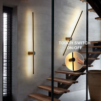 Nordic LED Wall Lamp 350°Rotation Long Strip Modern Wall Light With Touch switch Wall Sconce Lamp Fixture Adjustable