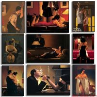 Jack Vettriano S Beautiful Woman Portrait Canvas Wall Art - Modern Home And Living Room Decor