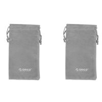 2X Orico tas penyimpanan abu-abu Hdd ponsel 180X100mm tahan air untuk pengisi daya USB kabel Power Bank telepon seluler