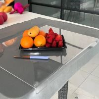 【YF】 Transparent  Acrylic Anti-slip Cutting Board With Lip For Kitchen Counter Countertop Protector Home Restaurant Gadgets