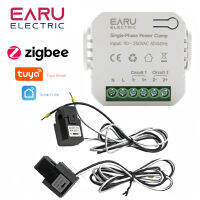 Tuya สมาร์ท WiFi Zigbee สองทางทวิภาคีพลังงานเมตร80-300A AC110V 220โวลต์หนีบ CT KWh การใช้พลังงานไฟฟ้าตรวจสอบ