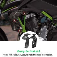 Ultrasupplier สำหรับ Kawasaki Z650 2018 2019ฝาครอบหม้อน้ำด้านข้างซ้ายขวาแผงแฟริ่งรถจักรยานยนต์ Z 650อุปกรณ์เสริม