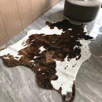 2021 Large Size Soft Faux Fur Leather Cow Car for Home Living Room Decor Imitation Ze Deer Animals Skin Area Rugs