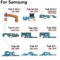 ขั้วต่อพอร์ตชาร์จ USB ดั้งเดิมสายเชื่อมต่อ Flex Cable สําหรับ Samsung Galaxy Tab S S2 S3 S4 S5e S6 S7 + T976 T875 T860 T725 T835