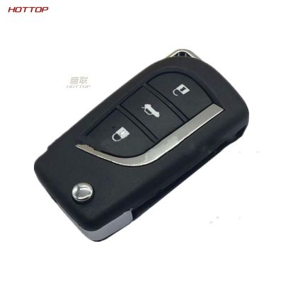 ▩✤✎ Flip Folding Remote Key Shell For Toyota Levin Camry Corolla Key Case 2 Or 3 Buttons