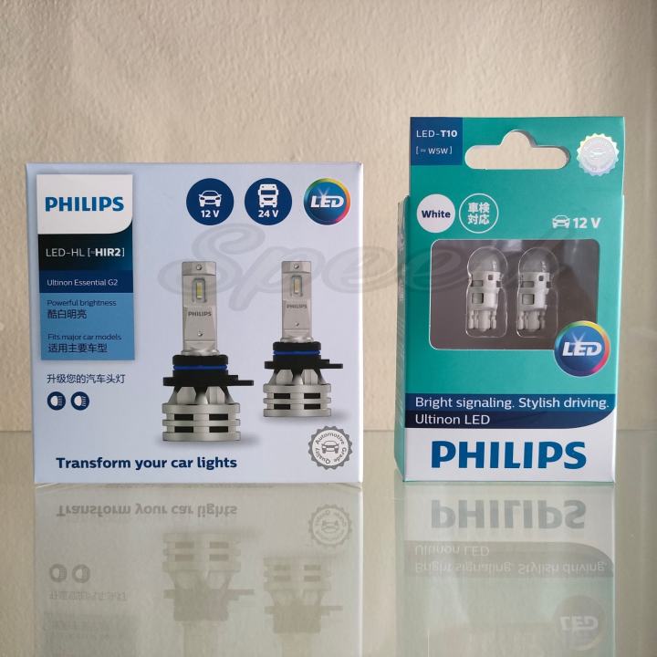 philips-หลอดไฟรถยนต์-ultinon-essential-led-150-gen2-6500k-12-24v-hir2-แถมฟรี-philips-led-t10-6000k-แท้-100-รับประกัน-1-ปี