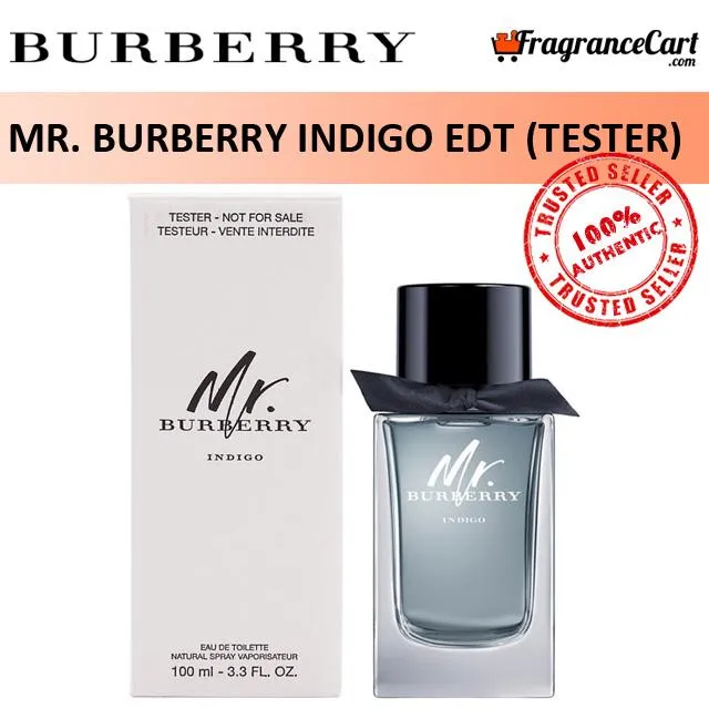 overeenkomst reflecteren streepje Burberry Mr. Burberry Indigo EDT for Men (100ml Tester) Eau de Toilette  Mister Blue [Brand New 100% Authentic Perfume/Fragrance] | Lazada Singapore