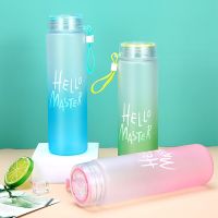 500ML Sports Water Bottle Leak-proof Cup Motivational Portable Water bottle for Outdoor Sport Fitness