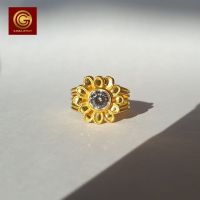 GGOLD แหวนทองคำแท้ 1 สลึง ลาย00318-CZ [G-00639]