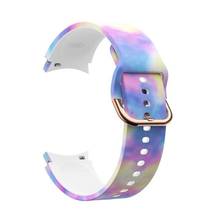 สำหรับ-watch4-samsung-galaxy-สายนาฬิกาข้อมือการพิมพ์ซิลิโคนคลาสสิก-watch4