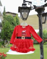 Brooklyn &amp; Brighton ชุดคริสต์มาสเด็กผู้หญิง Santa Girl Bodysuit