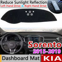 สำหรับ KIA Sorento UM 2015 2016 2017 2018 2019 2020ป้องกันการเสื่อกันลื่นแผ่นคลุมแผงหน้าปัดรถยนต์ Dashmat อุปกรณ์เสริมรถยนต์ Prime R