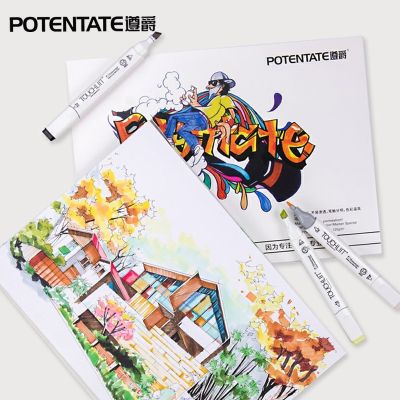 POTENTATE A5/A4/A3 Glue Sealing Marker Pad/Book/Paper Sketchbook Paper No Penetration Paper Hand Painted Pad/Paper Art Supplies