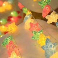 LED Crack Color Pentagram Lighting Chain Solar Cell USB Kindergarten Girl Christmas Decorative Lights